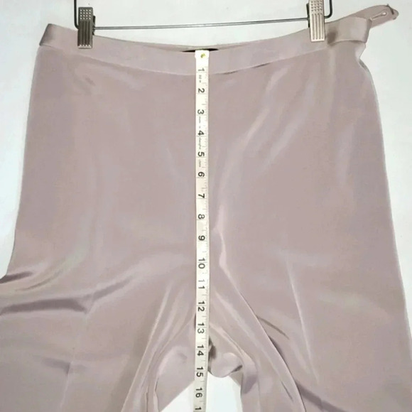 EllenTracy High Waist Wide Palazzo Leg Flat Front Pants  sz 12 FlowyTriacetate - Picture 4 of 14